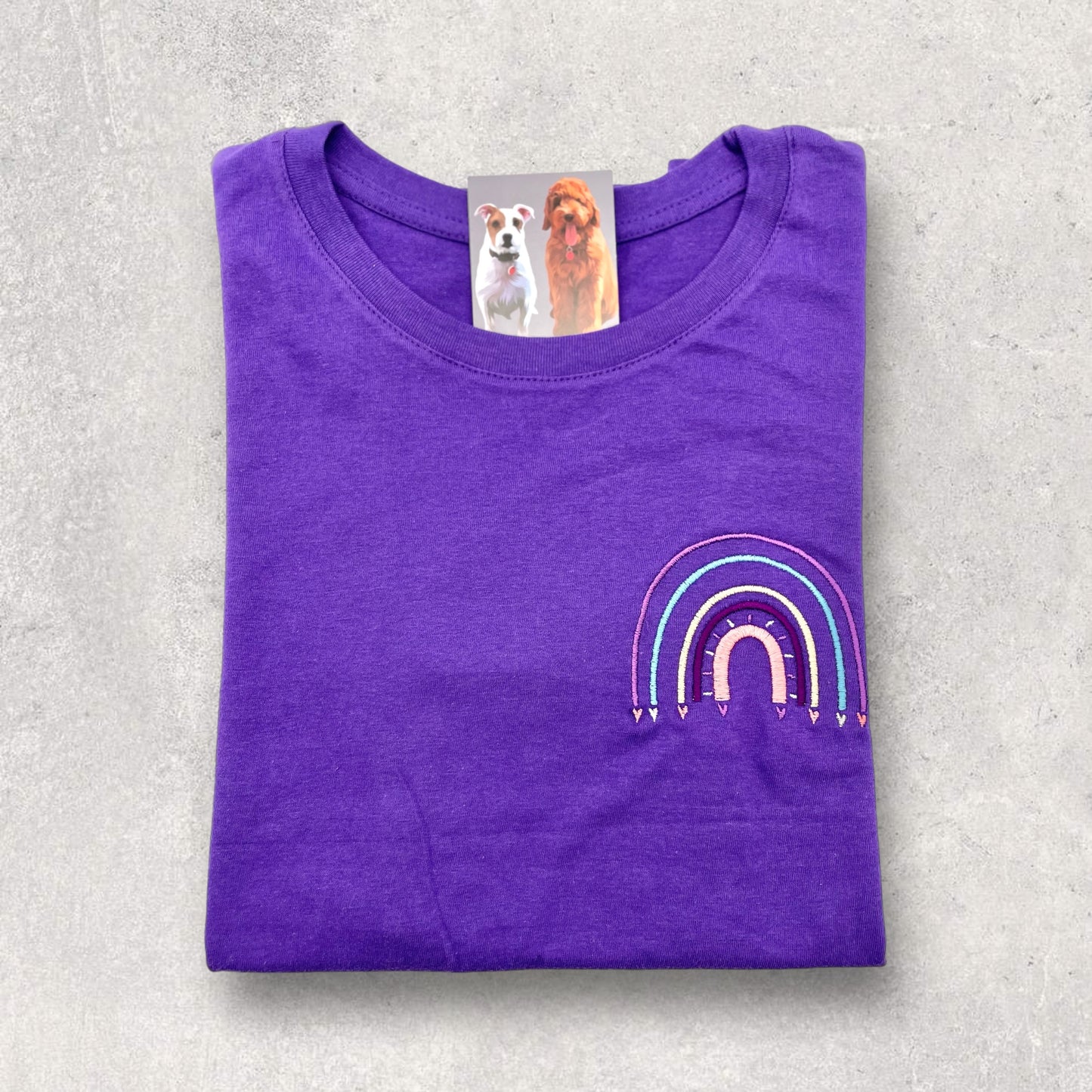 Embroidered T-shirt - 'Iris Dreams'