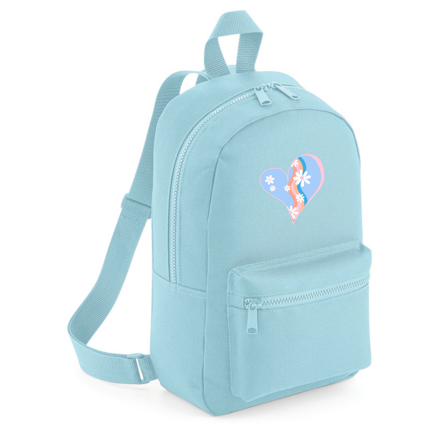 Embroidered Mini Backpack - 'Groovy Blooms'