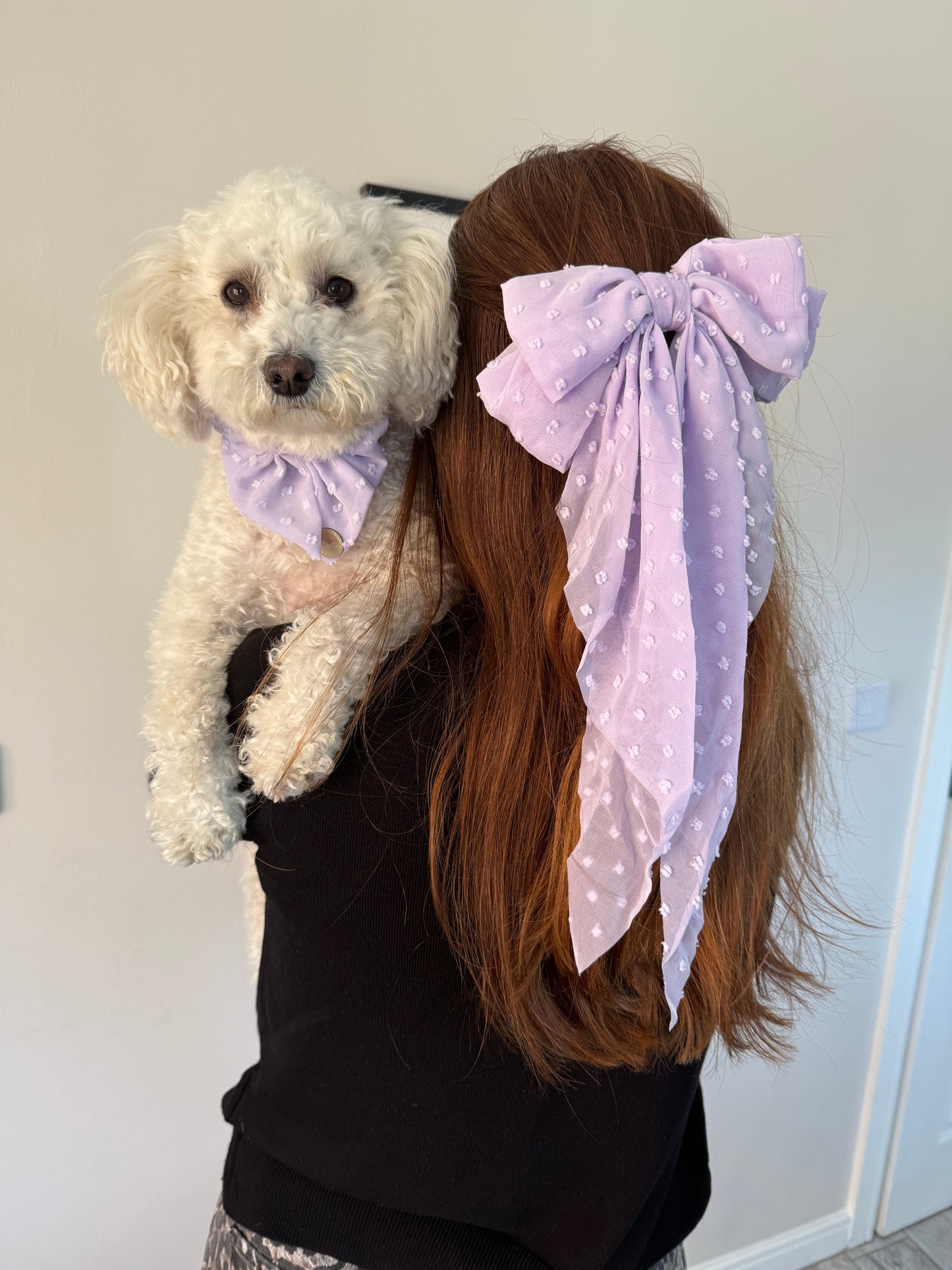DAINTIES Human Hair Bow - 'Lilac'