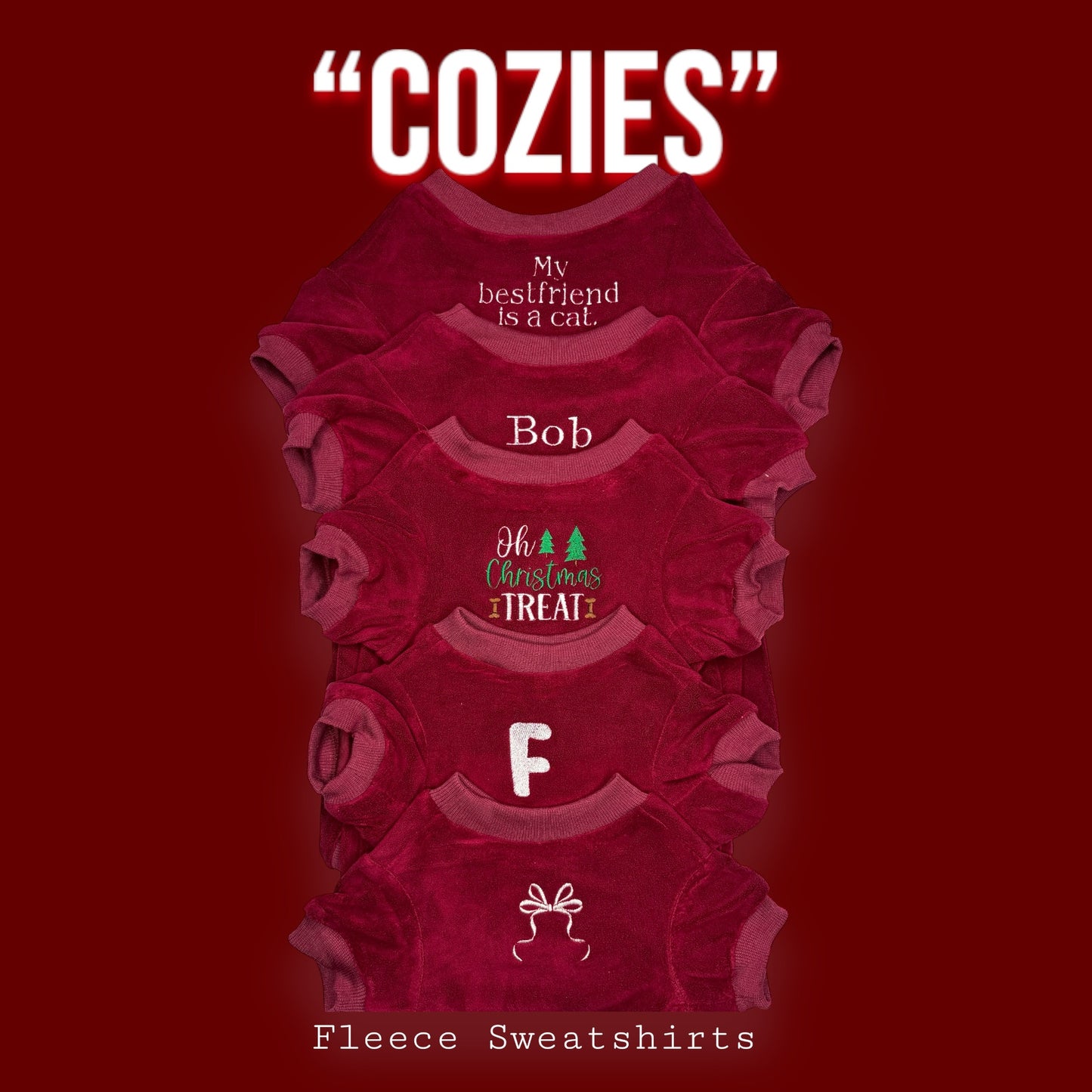 COZIES Fleece Sweatshirt - Burgundy