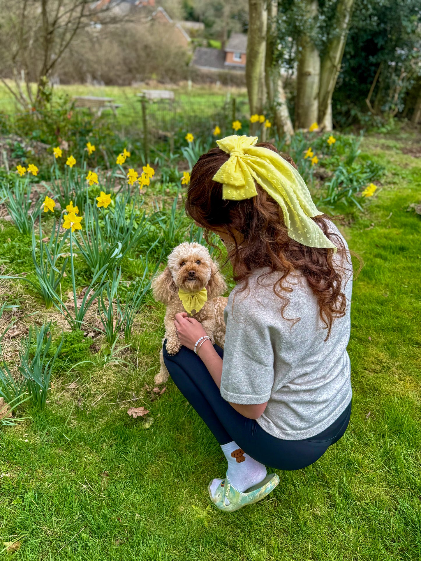 DAINTIES Human Hair Bow - 'Sunny'