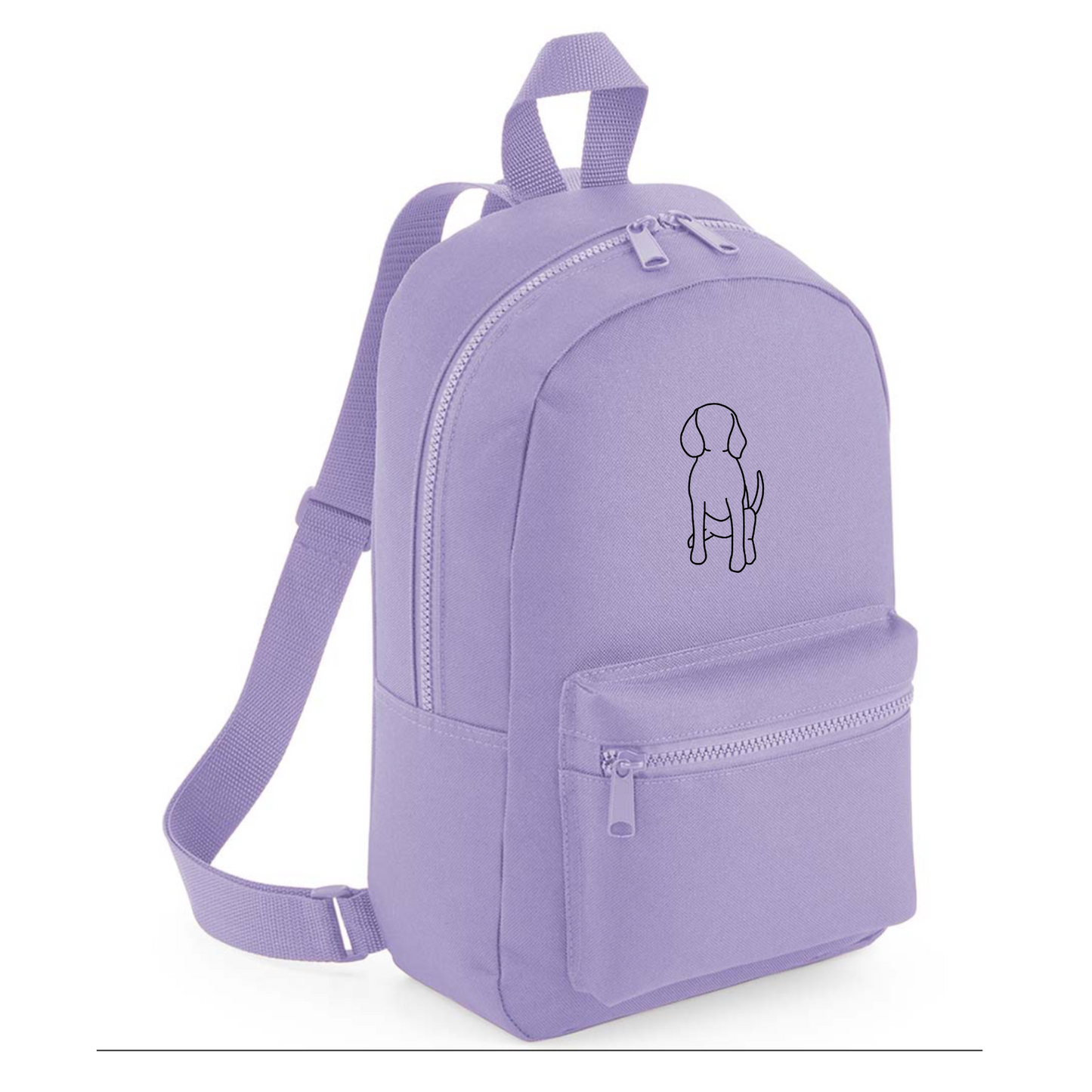 Embroidered Breed Outline Mini Backpack