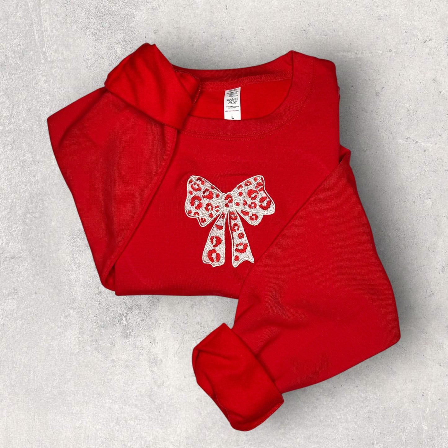 Embroidered Sweatshirt - 'Wildest Dreams' - Red