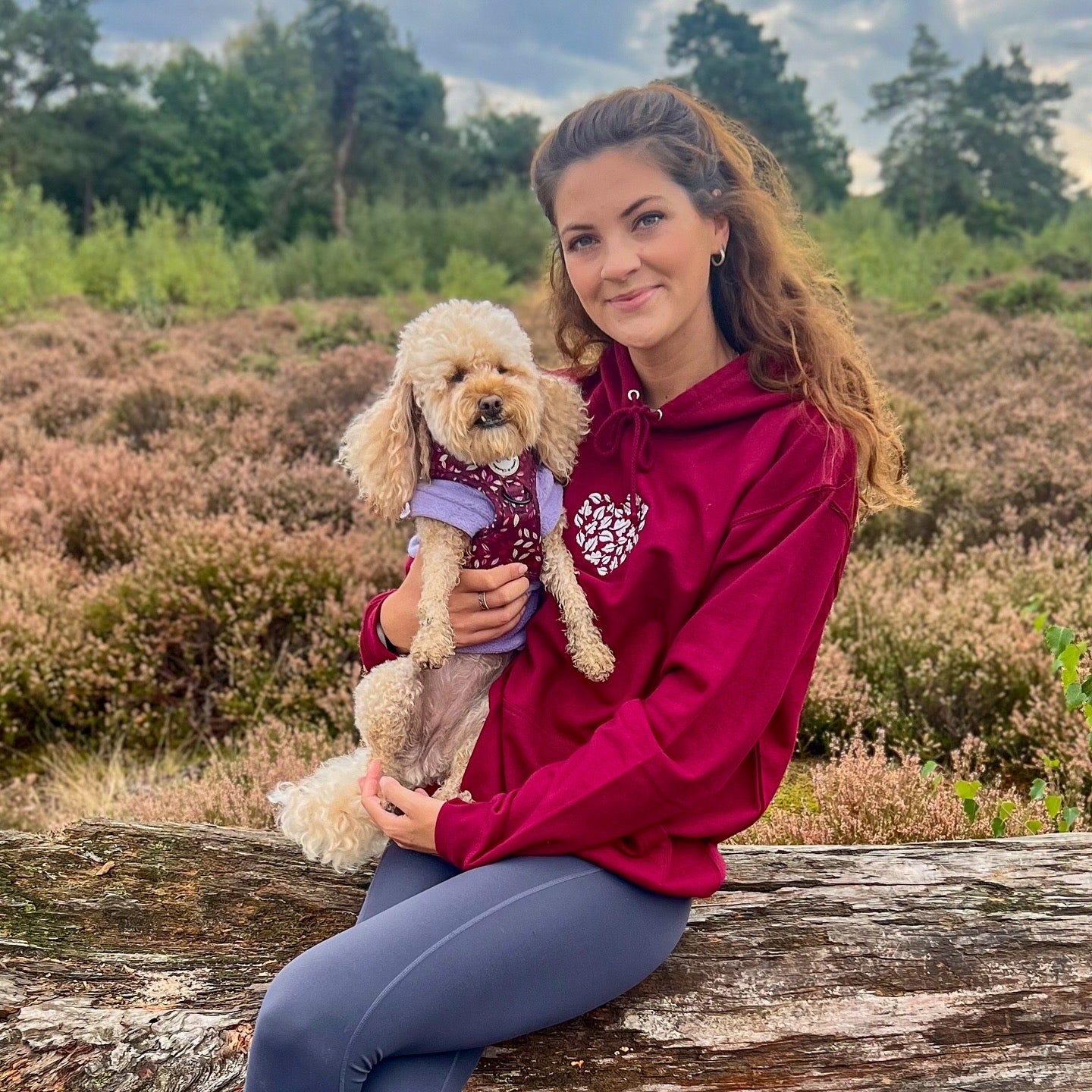 Embroidered Hoodie - 'Don't Stop Be-Leafing - Merlot'