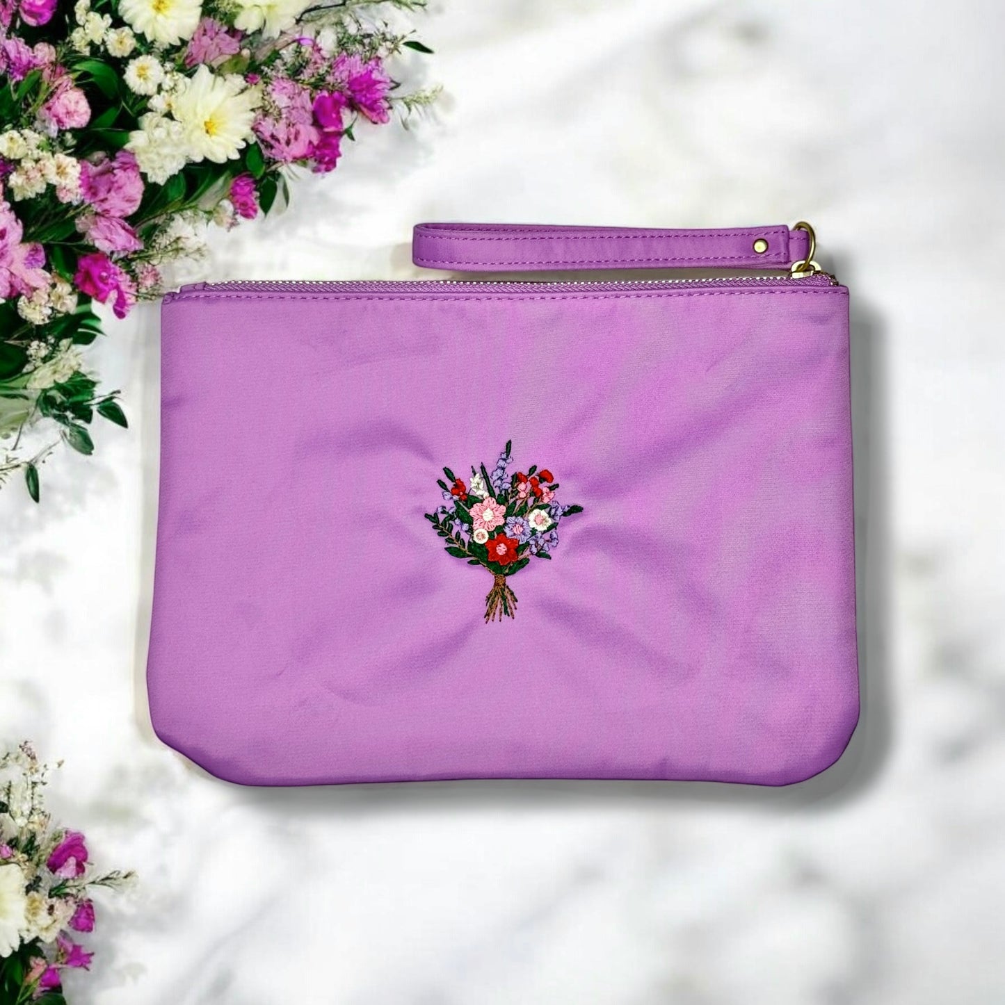 Embroidered Wristlet - 'Fleur