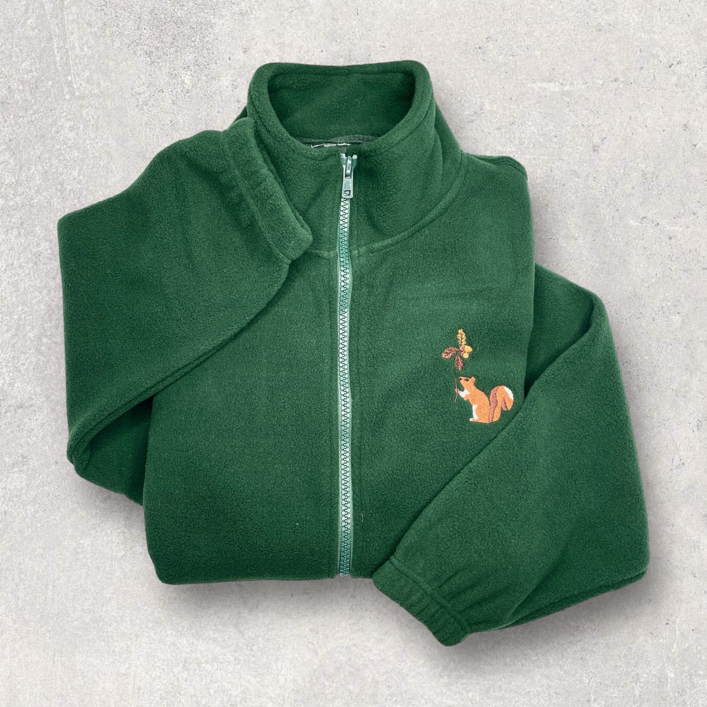 Embroidered Full Zip Micro Fleece - 'Squirrel Pawtrol'