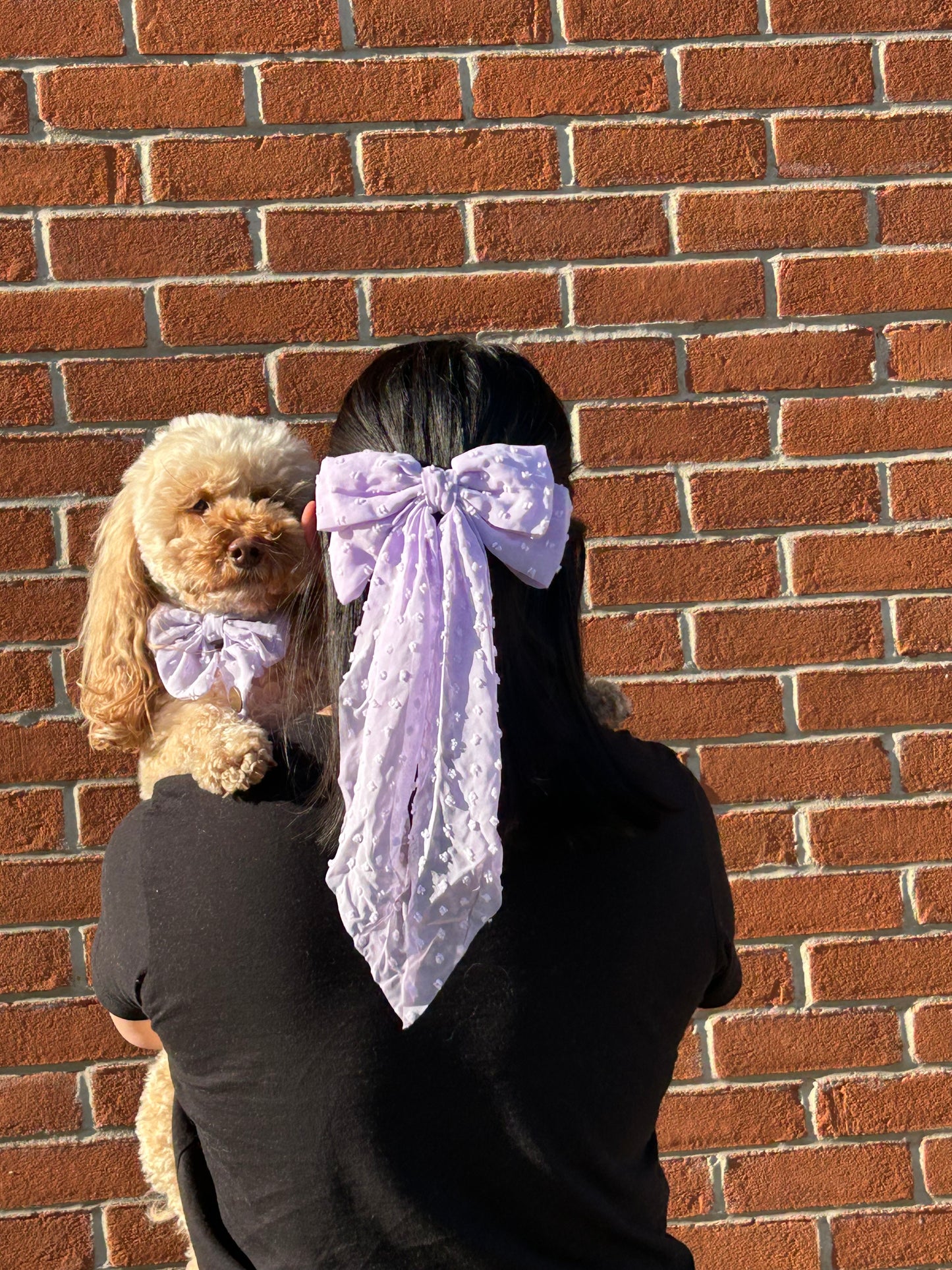 DAINTIES Human Hair Bow - 'Lilac'
