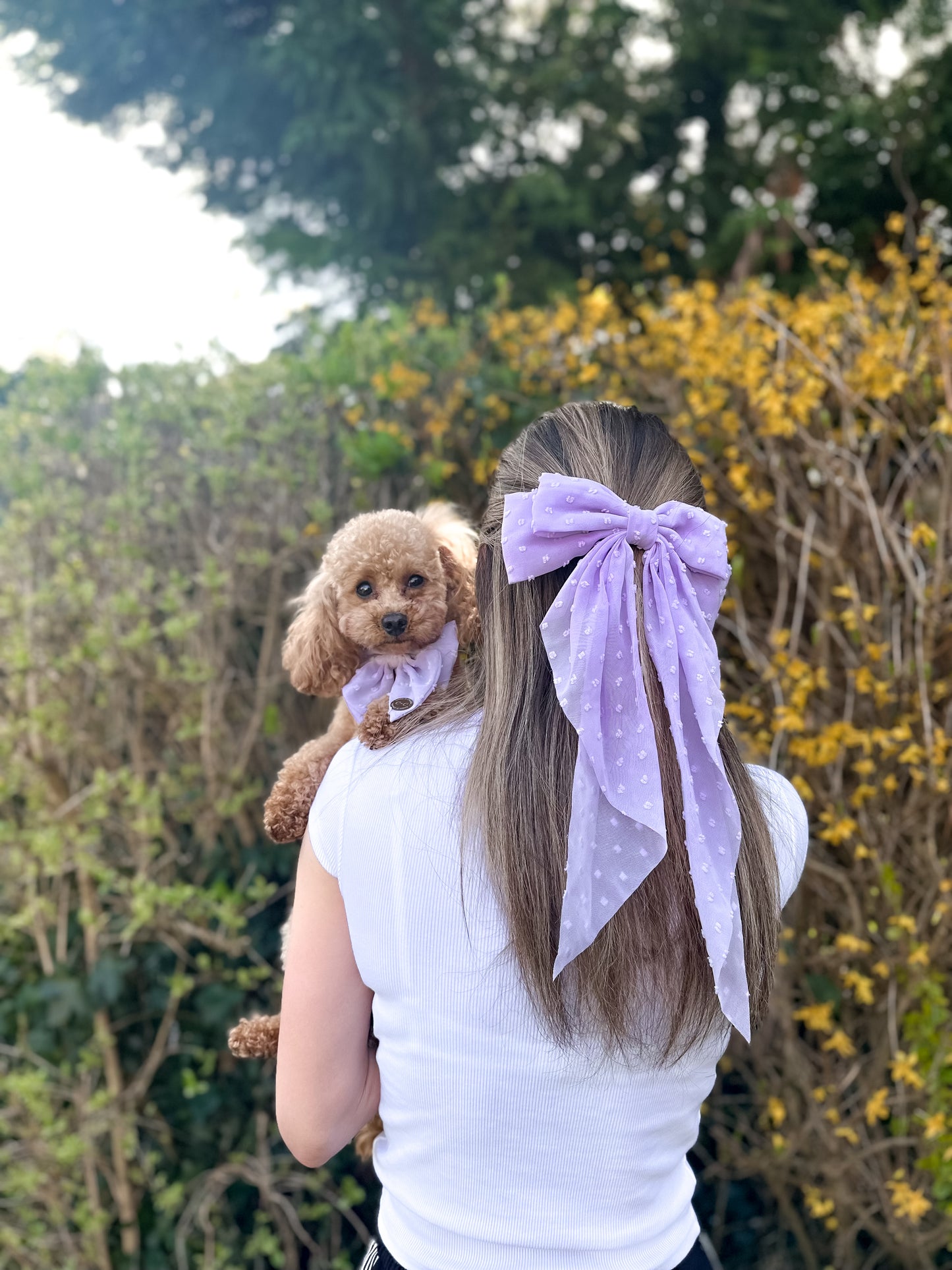 DAINTIES Human Hair Bow - 'Lilac'
