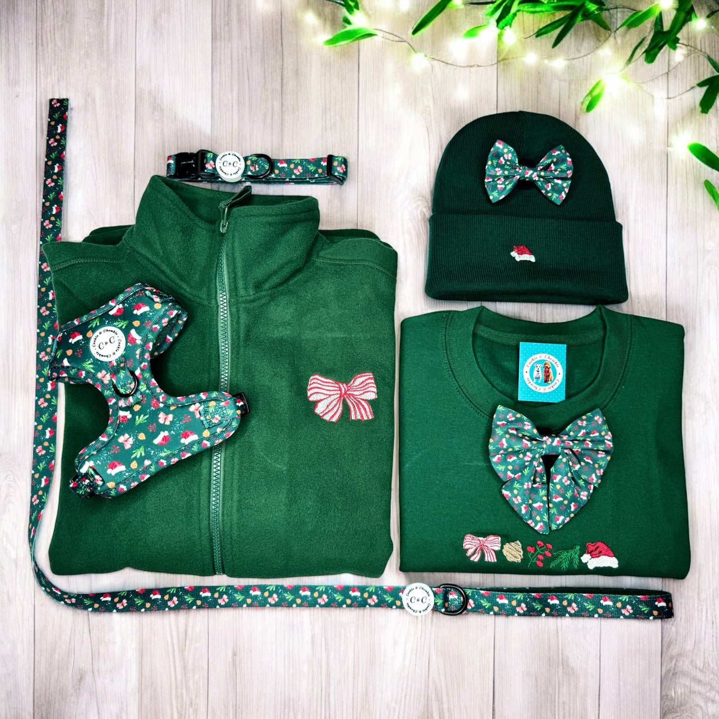 Embroidered Full Zip Fleece Jacket - 'Dainty Bow'