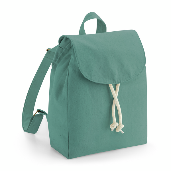 Embroidered Breed Outline Organic Mini Cotton Backpack