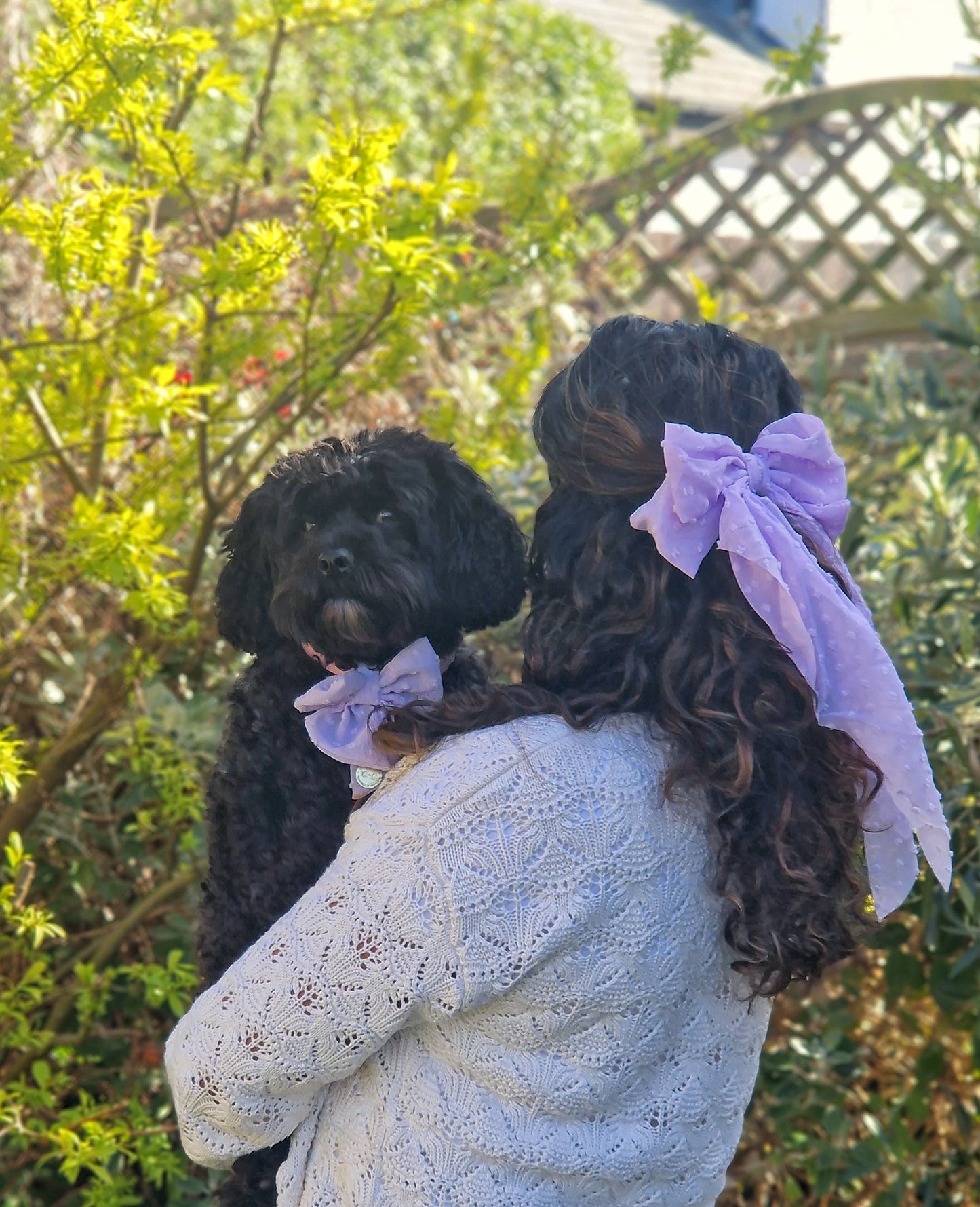 DAINTIES Human Hair Bow - 'Lilac'