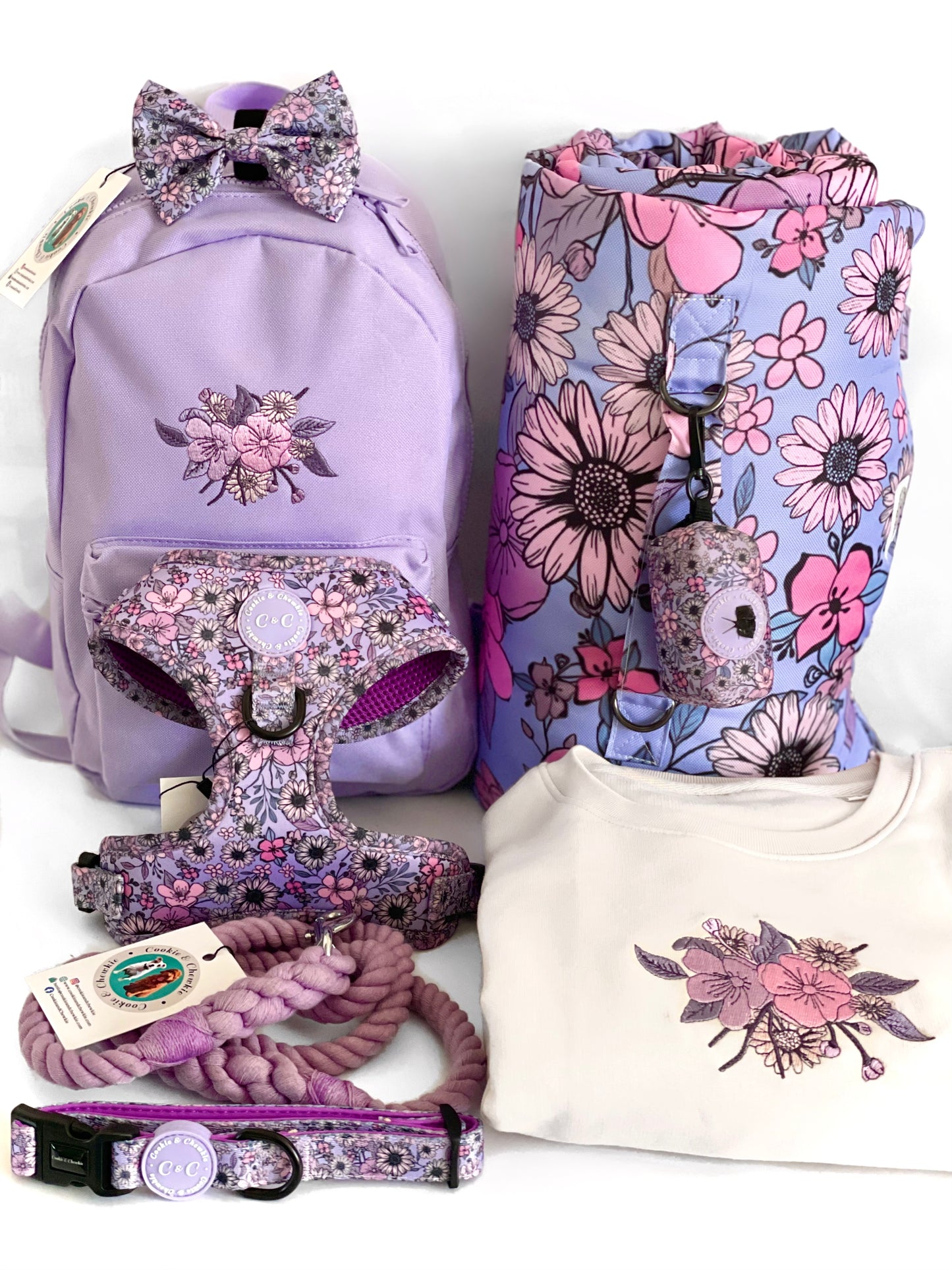 Embroidered Mini Backpack - 'I Can Buy Myself Flowers'