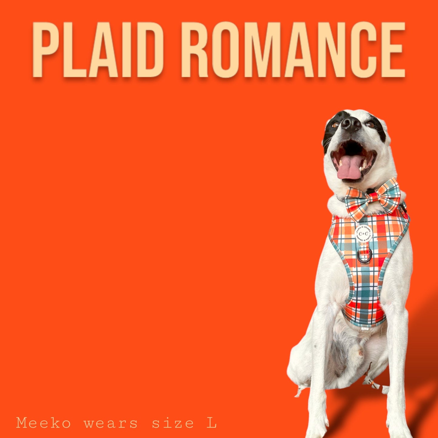 Adjustable Harness - 'Plaid Romance'