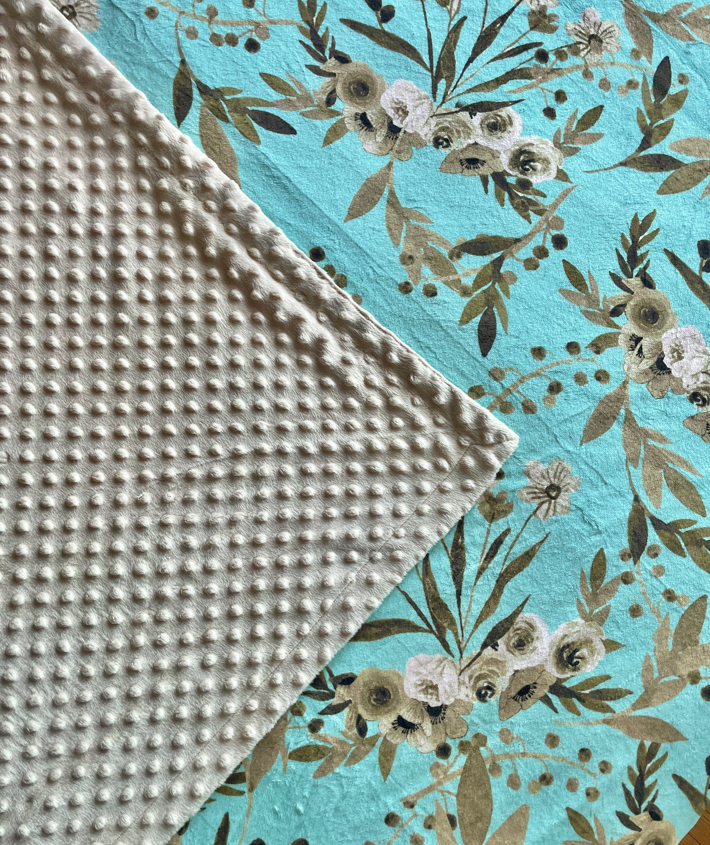 Minky Snuggle Blanket - "Baby, it's Gold outside"