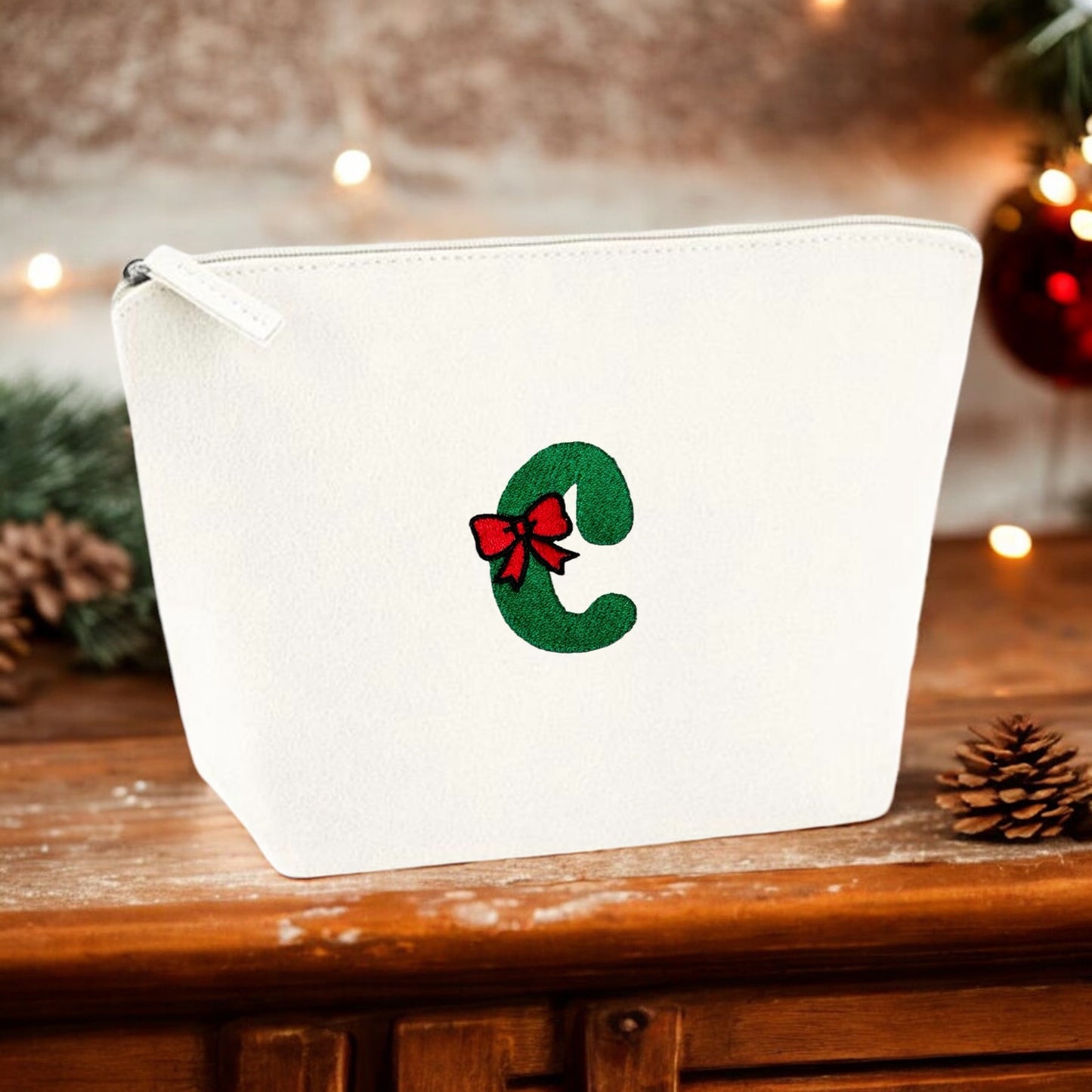 Embroidered Felt Accessory Bag