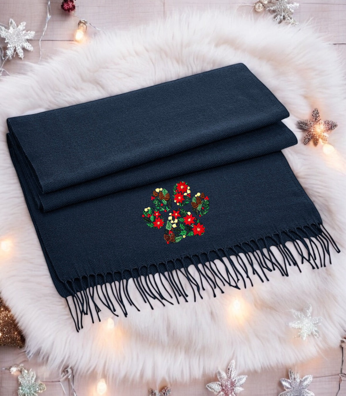 Embroidered Woven Scarf