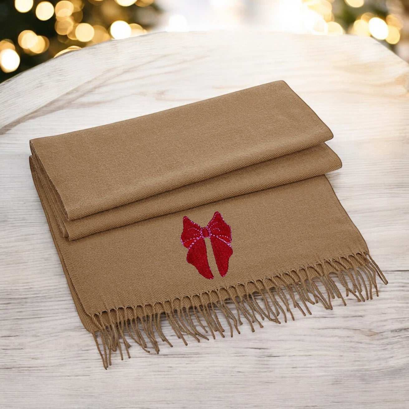 Embroidered Woven Scarf