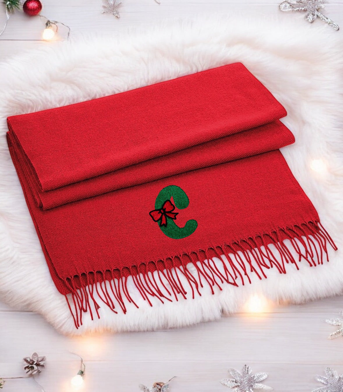 Embroidered Woven Scarf