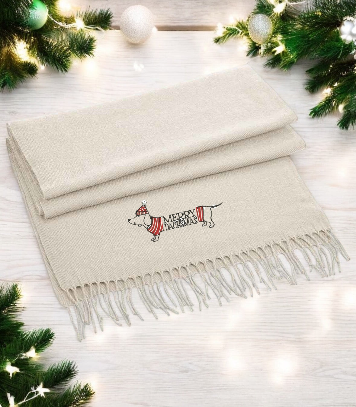 Embroidered Woven Scarf
