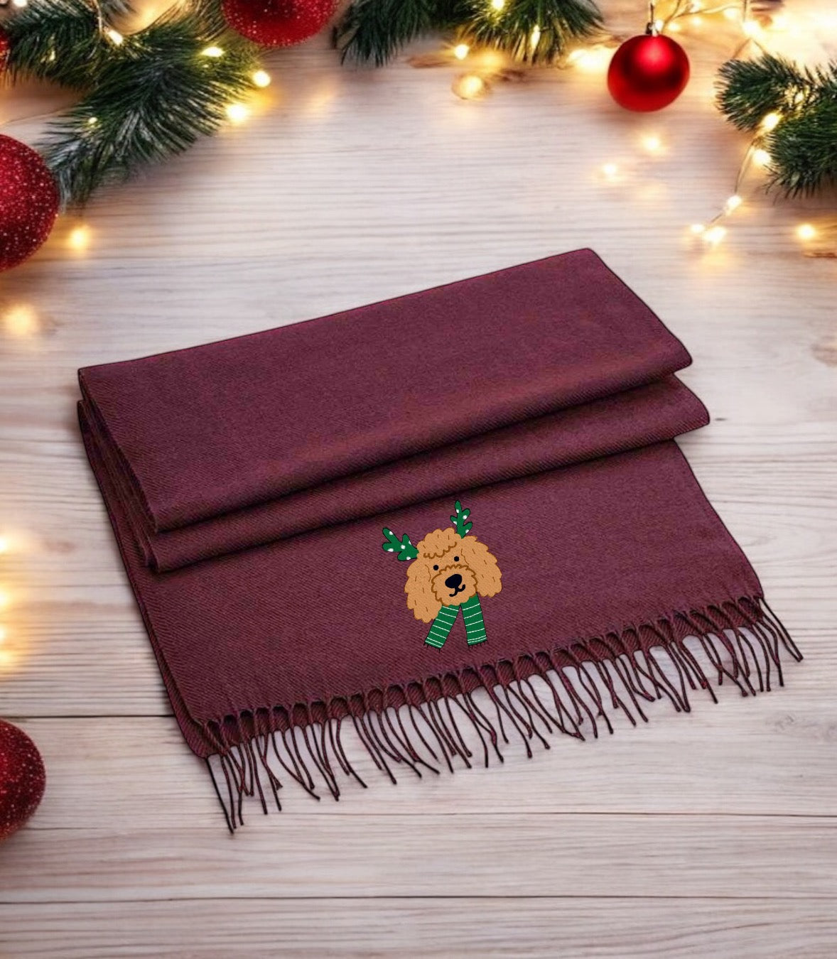 Embroidered Woven Scarf