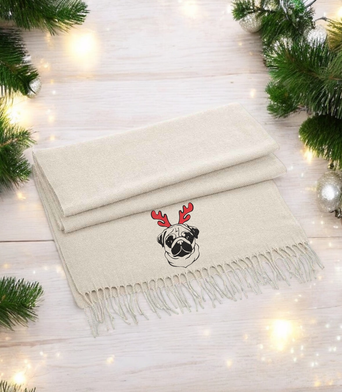 Embroidered Woven Scarf