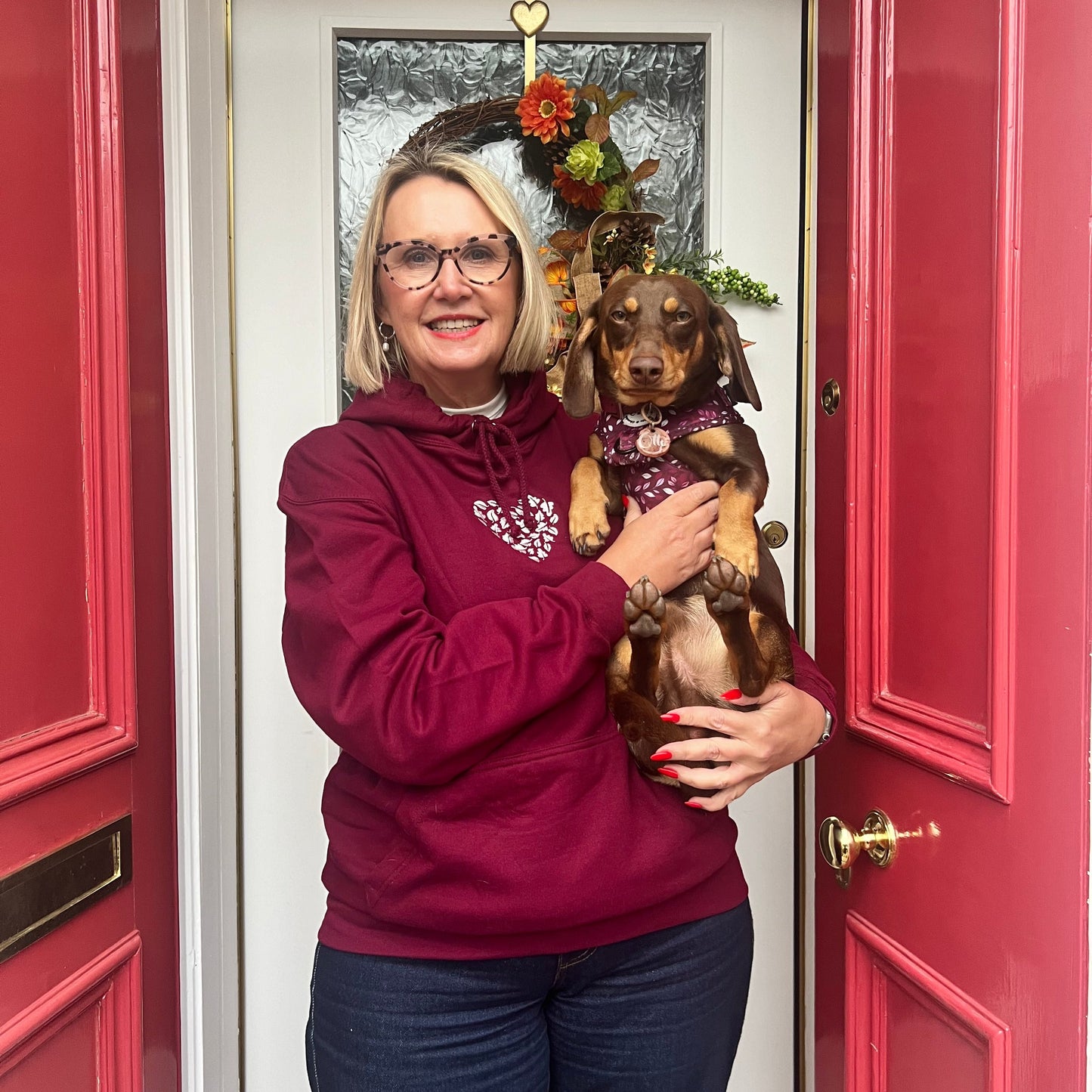 Embroidered Hoodie - 'Don't Stop Be-Leafing - Merlot'