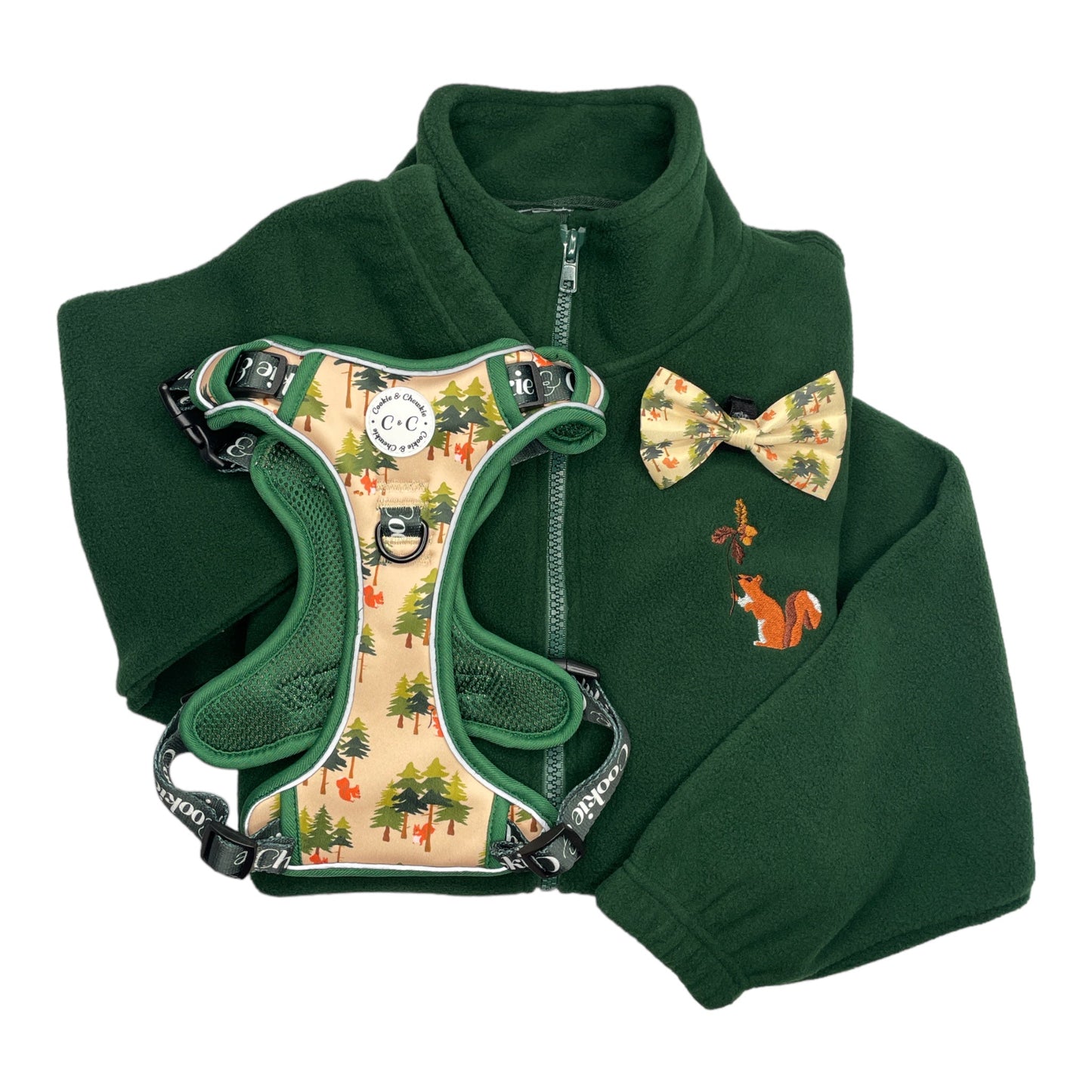 Embroidered Full Zip Micro Fleece - 'Squirrel Pawtrol'
