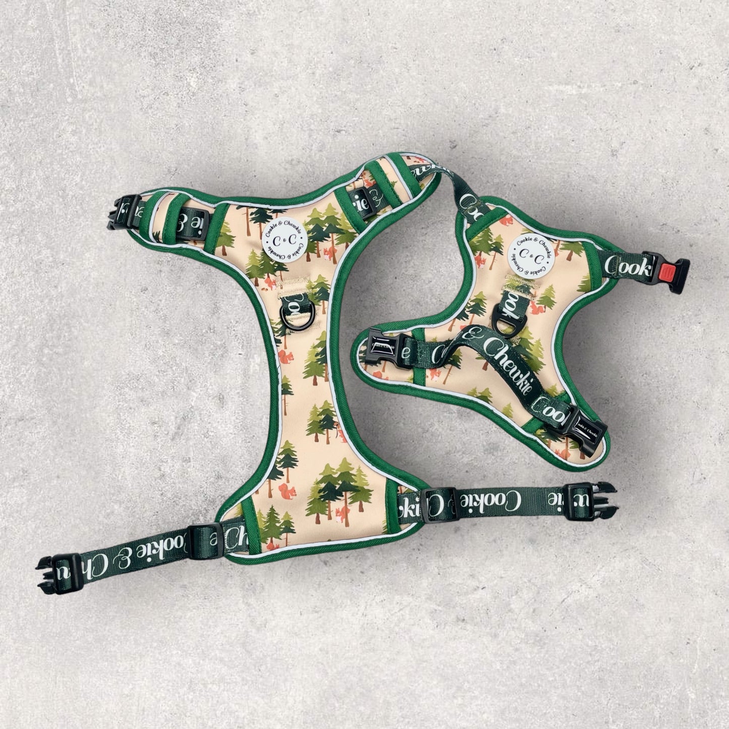 Adjustable TUFF Harness - 'Squirrel Pawtrol'