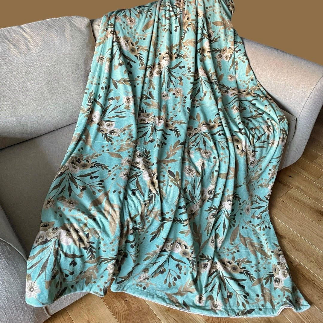 Minky Snuggle Blanket - "Baby, it's Gold outside"