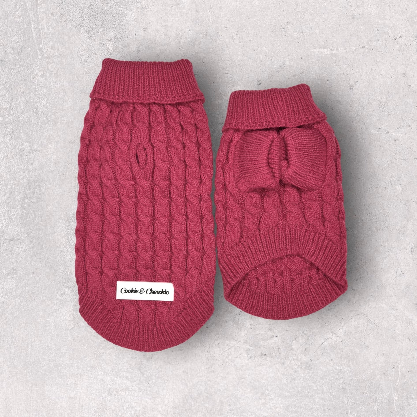 Cable Knit Jumper - Cranberry