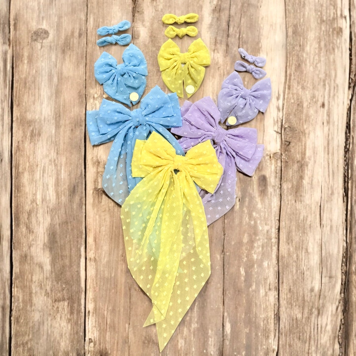 DAINTIES Human Hair Bow - 'Sunny'
