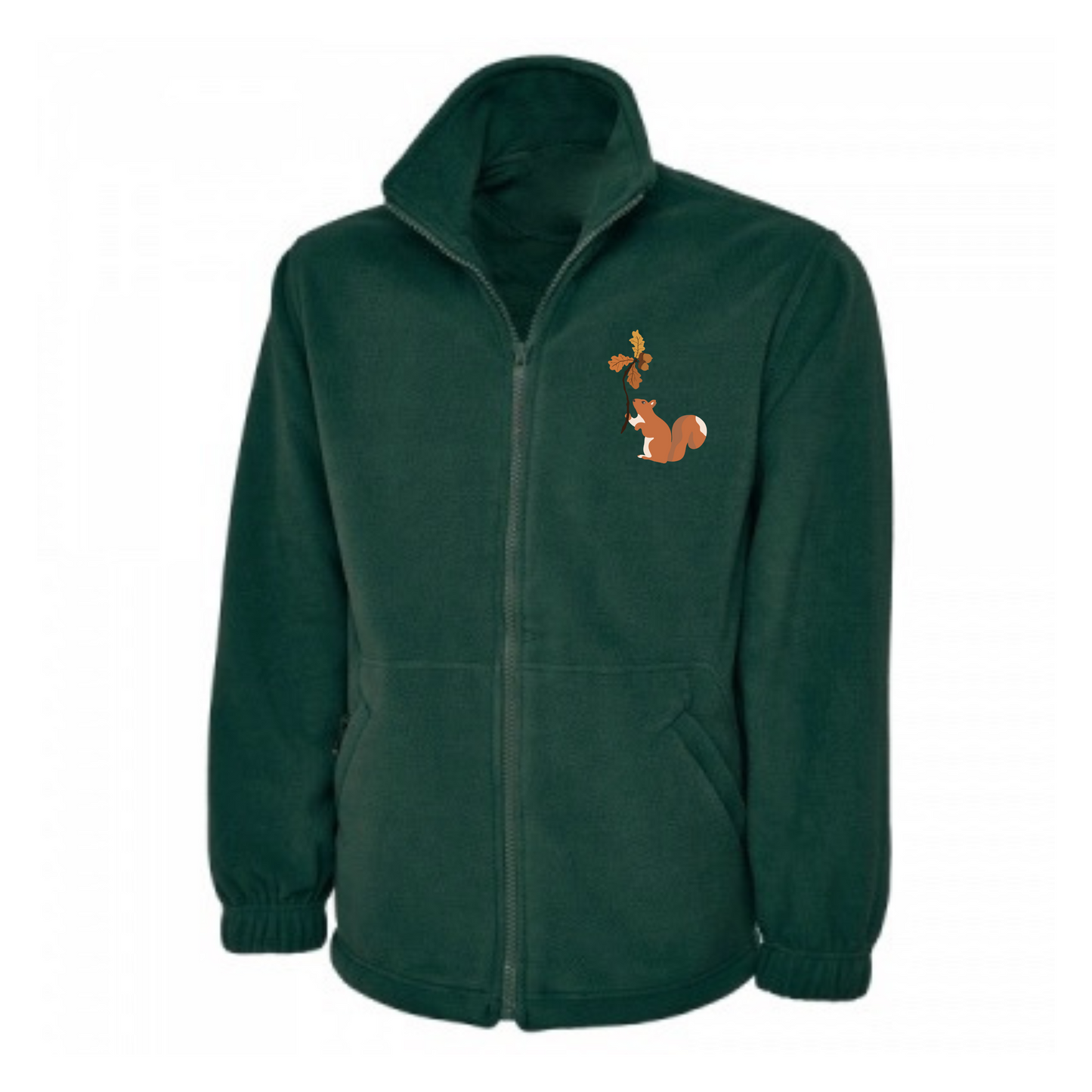 Embroidered Full Zip Micro Fleece - 'Squirrel Pawtrol'
