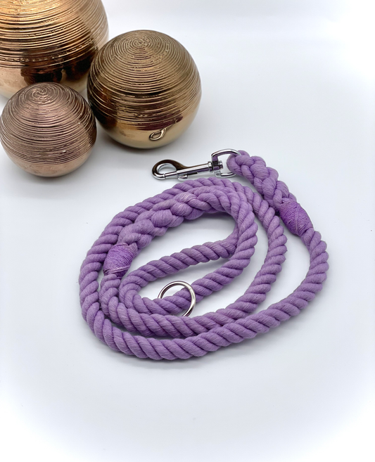 Cotton Rope Lead - 'Lilac'