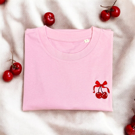 Embroidered T-shirt - 'Chérie Amour'