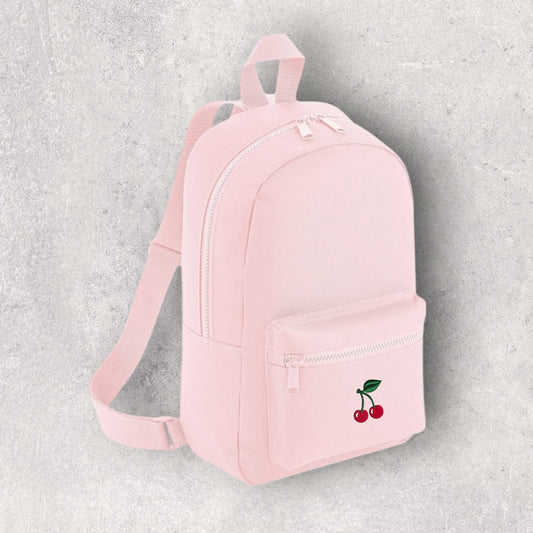 Embroidered Mini Backpack - 'Mini Cherries'