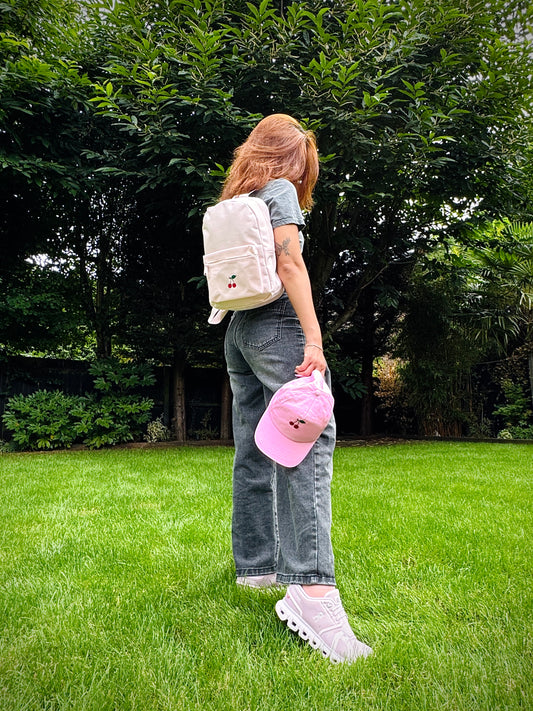 Embroidered Mini Backpack - 'Mini Cherries'