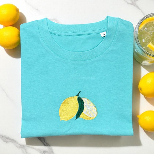Embroidered T-shirt - 'Lemon'