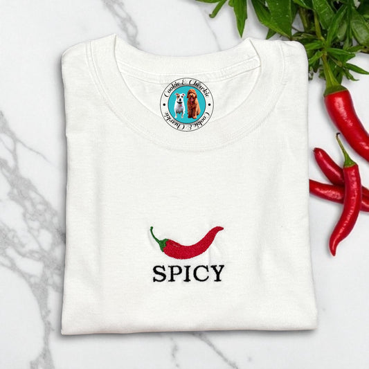 Embroidered T-shirt - 'Spicy'