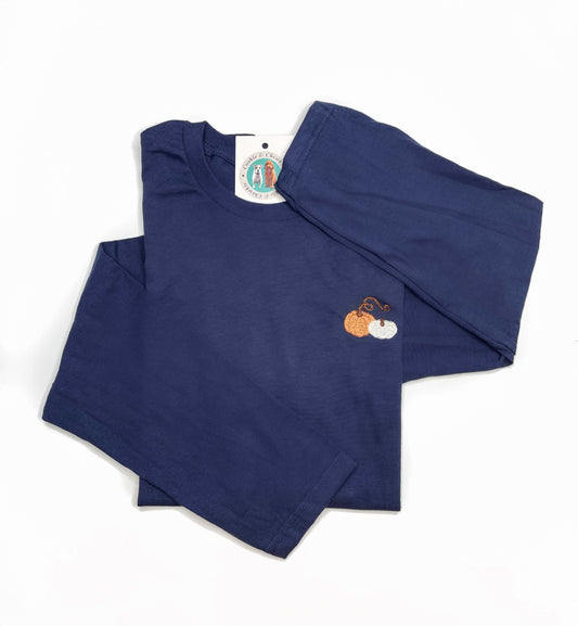 Embroidered Long Sleeve T-Shirt - 'My Little Pumpkin'