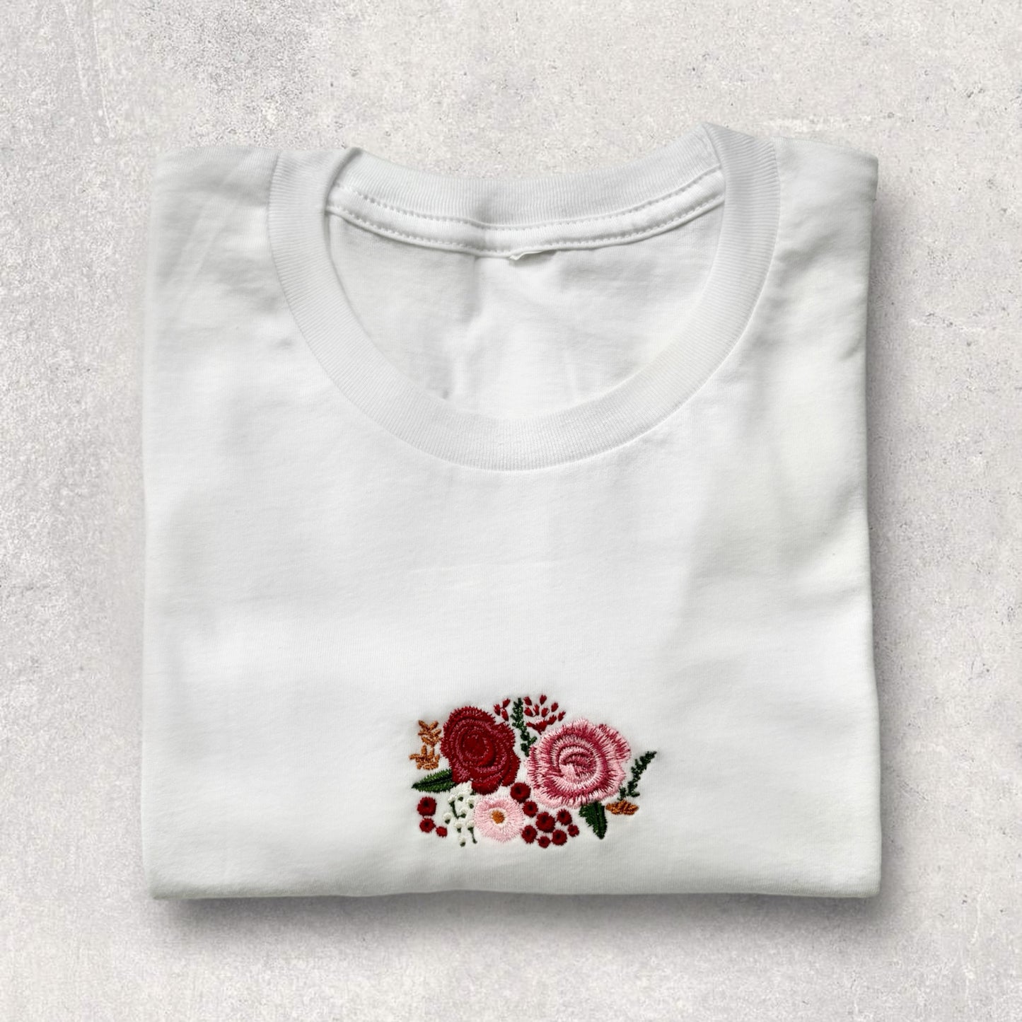 Embroidered T-shirt - 'Meet Me at Monet's' - White