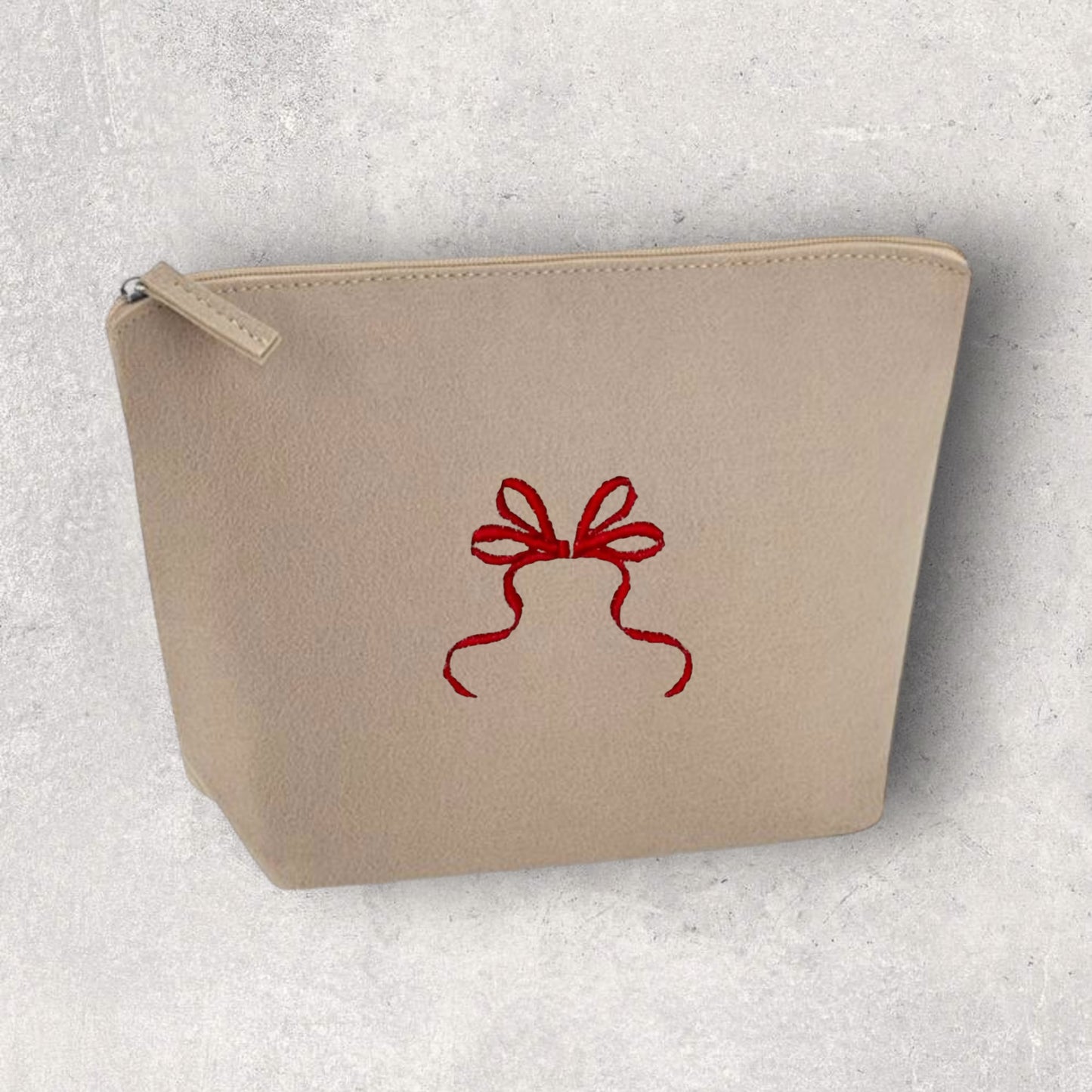 Embroidered Felt Accessory Bag