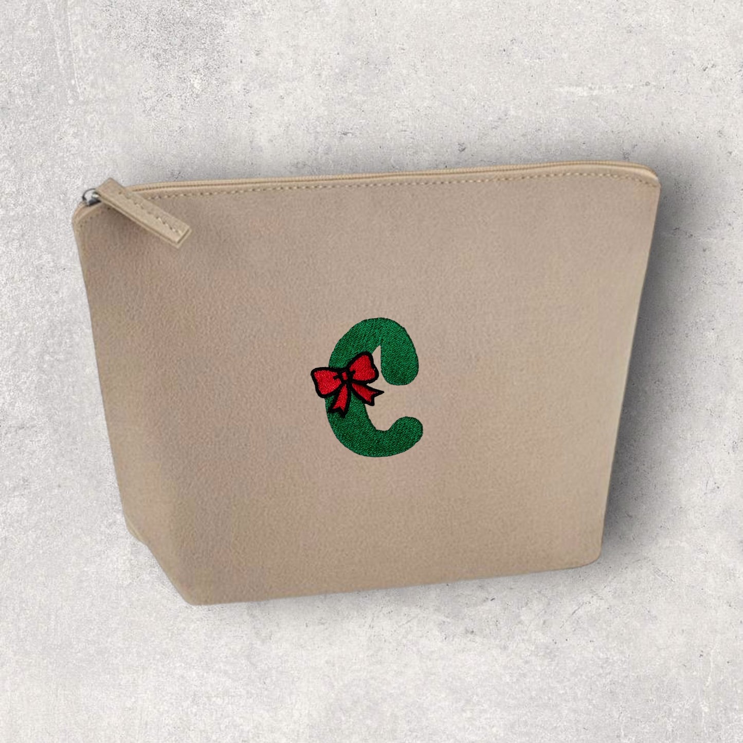 Embroidered Felt Accessory Bag