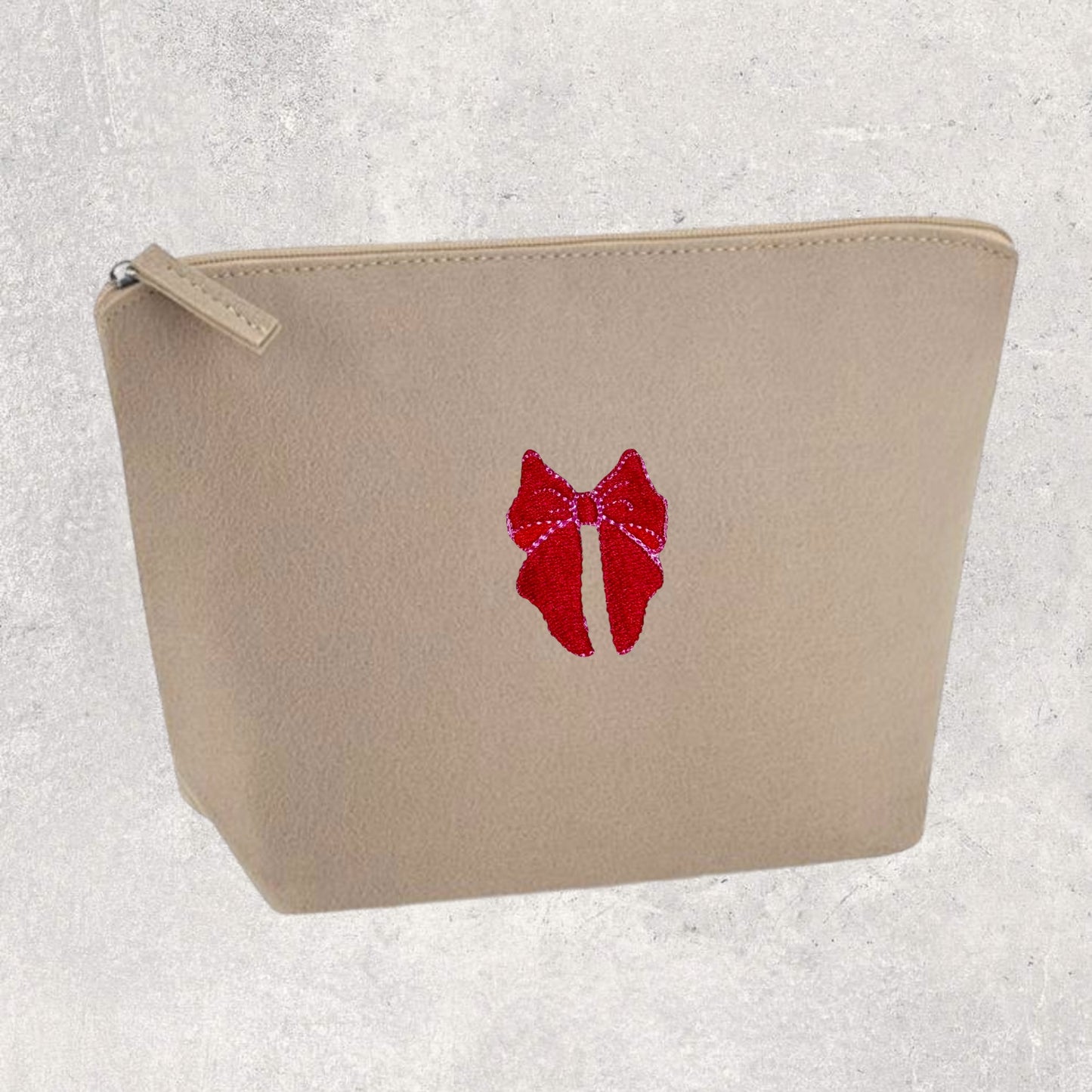 Embroidered Felt Accessory Bag