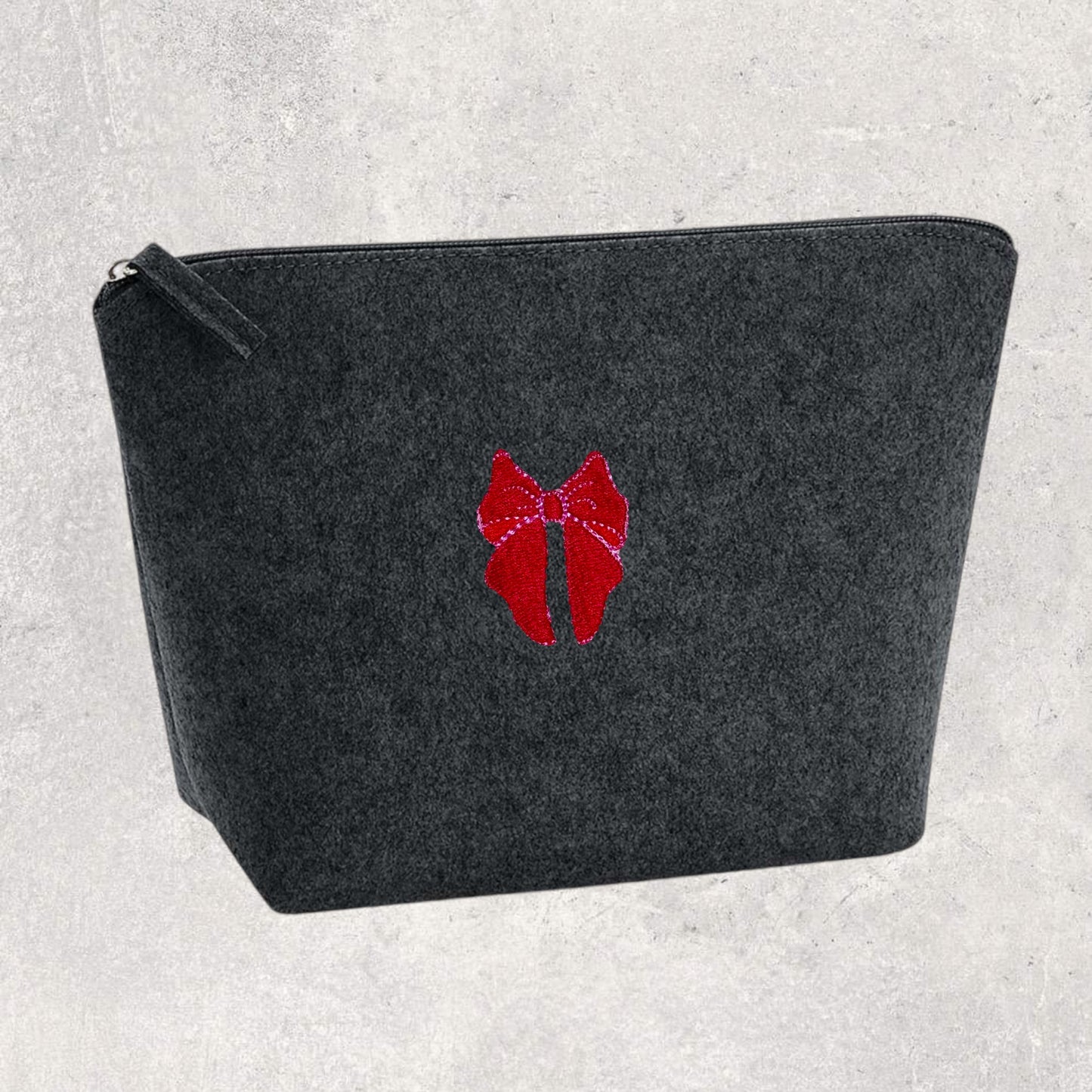 Embroidered Felt Accessory Bag