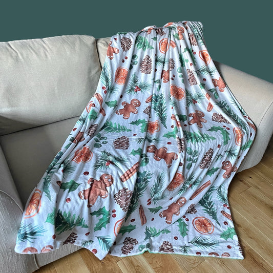 Minky Snuggle Blanket - "Festive Pawpourri"