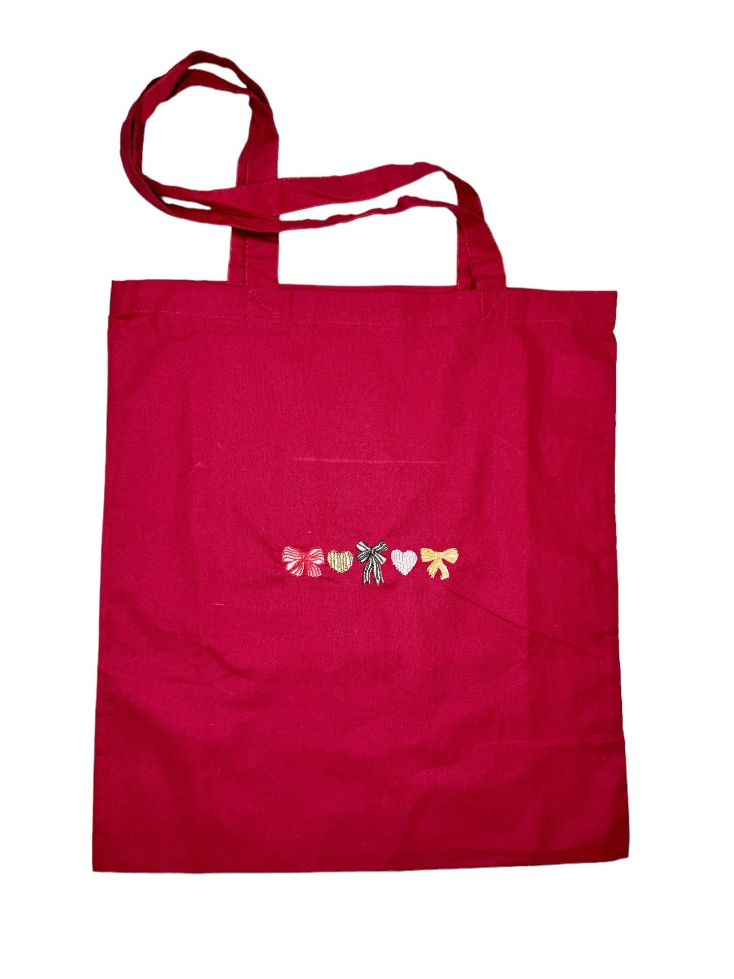 Embroidered Cotton Shoulder Tote Bag - 'My Dainty Love'