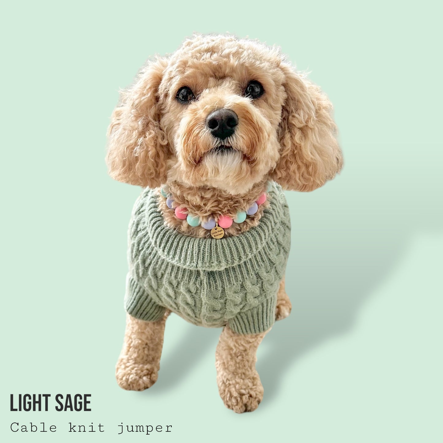 Cable Knit Jumper - Light Sage