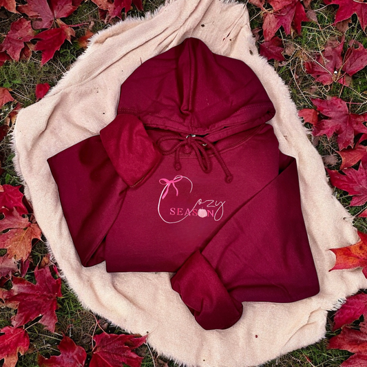 Embroidered Hoodie - 'Cozy Season'