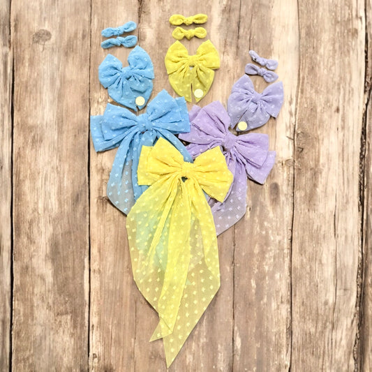 DAINTIES Hair/Fur Bow - 'Sky'