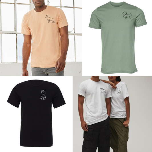 Embroidered Breed Outline T-shirt